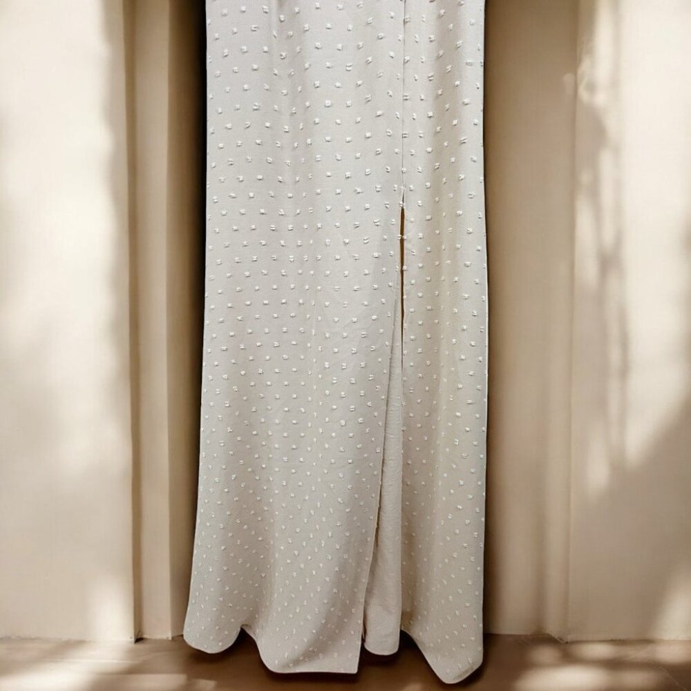 NWT Rumer Anissa Ruched Maxi Dress in Nude - Picture 7 of 7